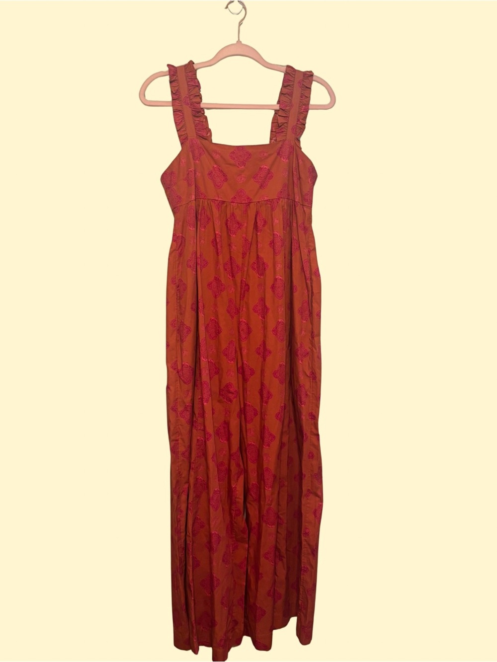 Free People Floral Wide-Leg Jumpsuit • XS